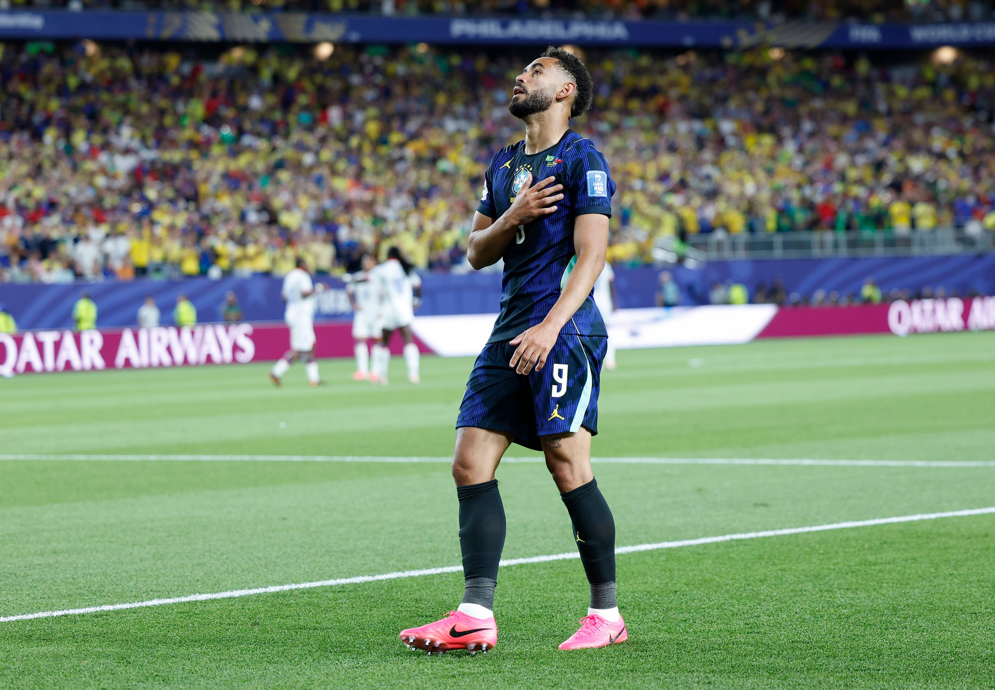 Ataque do Brasil contra o Haiti com Matheus Cunha e Vini Jr